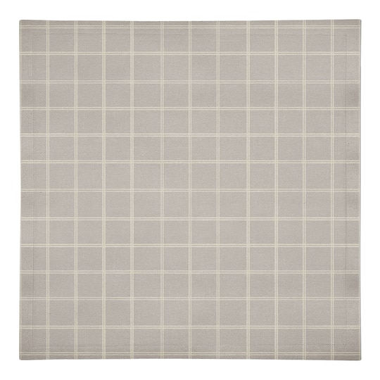 Gray & White Check Cotton Twill Napkin